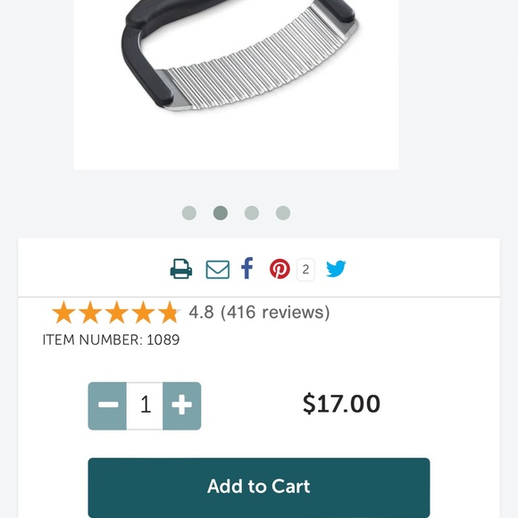 THE PAMPERED CHEF - Crinkle Cutter with Blade Guard - Kitchen Utensil $17 MSRP - Picture 5 of 6